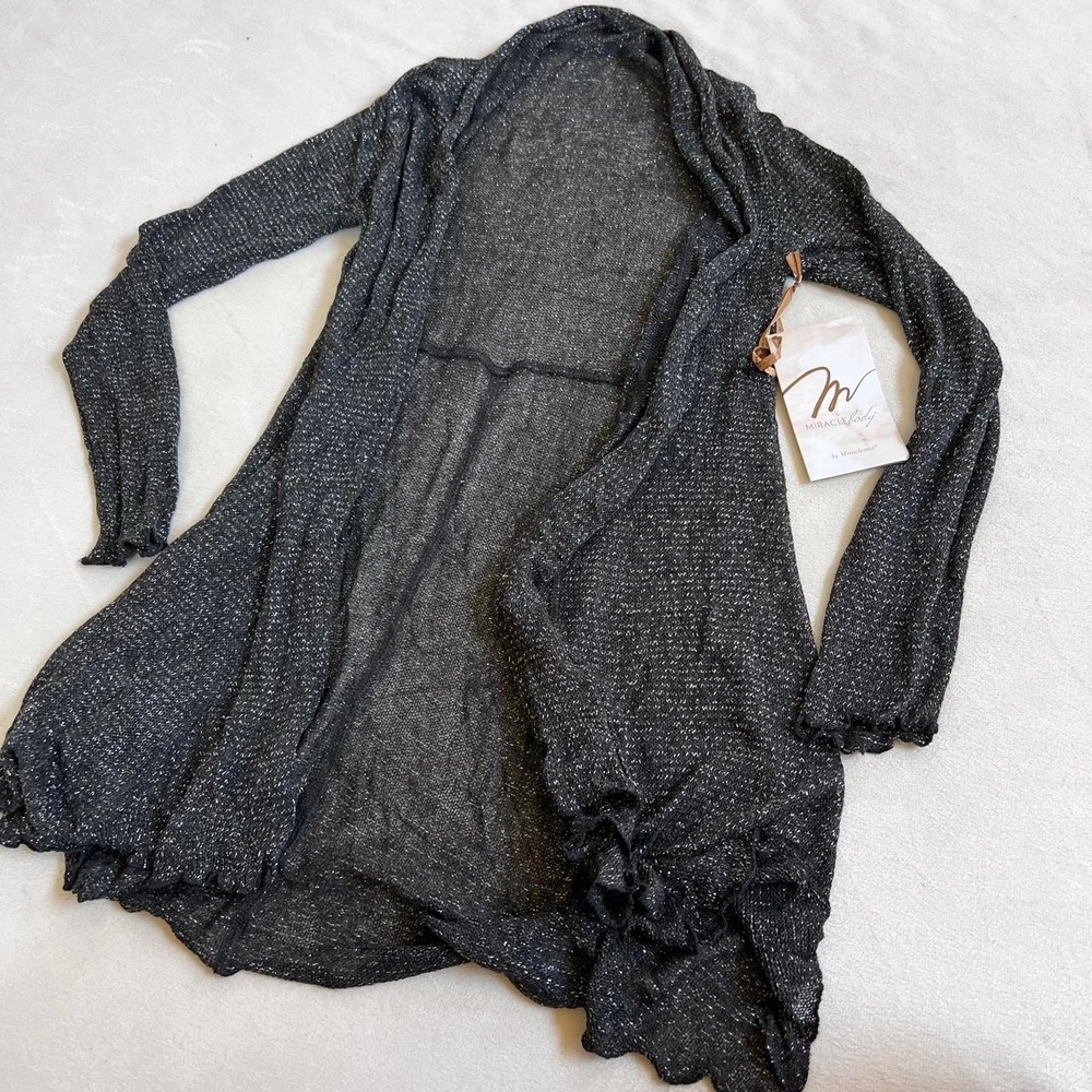 Black Sparkle Cardigan Whimsical Dreamy Spiritual Y2K Miracle Body NWT - Picture 8 of 8